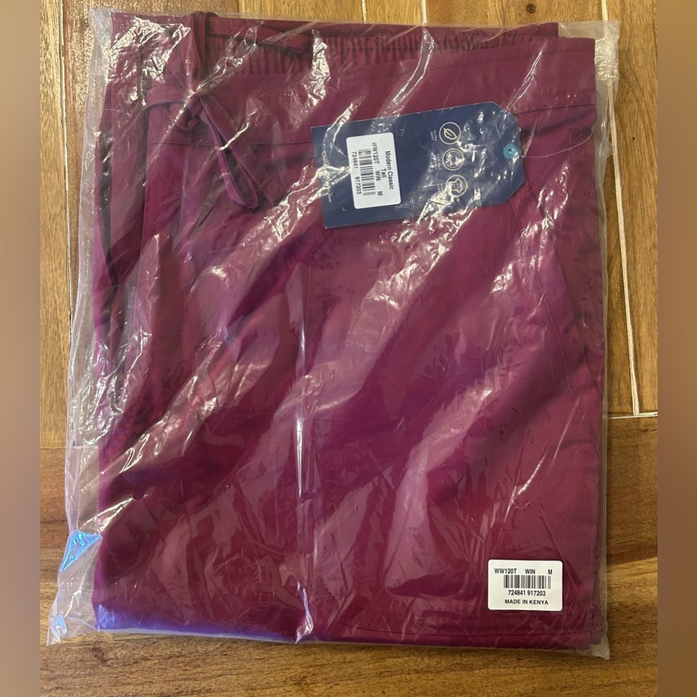 Cherokee Revolution Scrub bottoms in Wine Med Tall. NWT - Picture 3 of 5